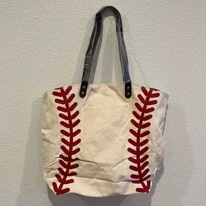 baseball tote bag NWT